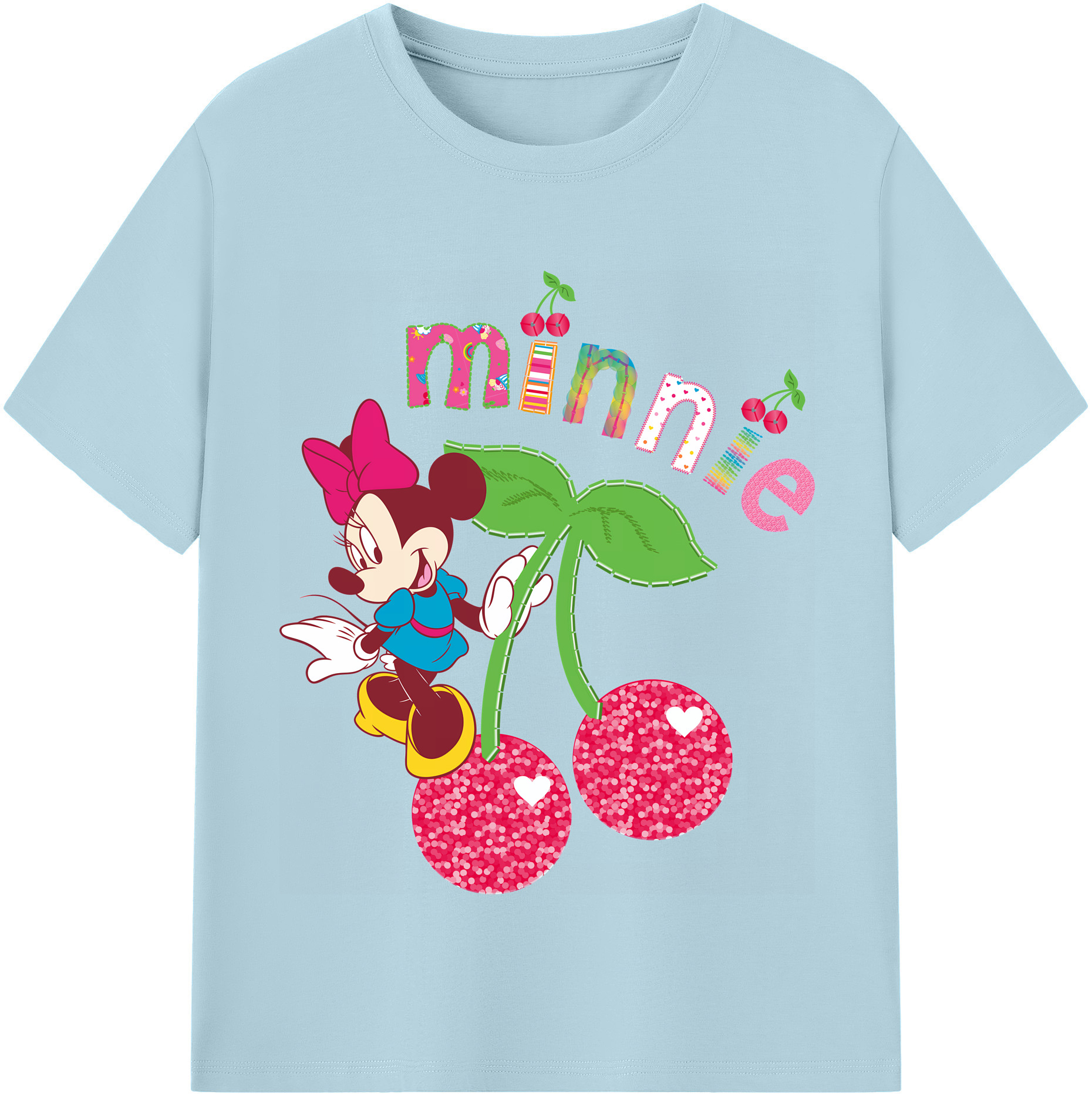 （画像用） ミッキーマウス Mickey Mouse 綿100％半袖Tシャツ（フロントプリント）